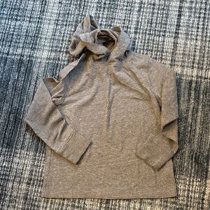 Crewcuts Size Small Heathered Gray Hooded Long Sleeve Tee